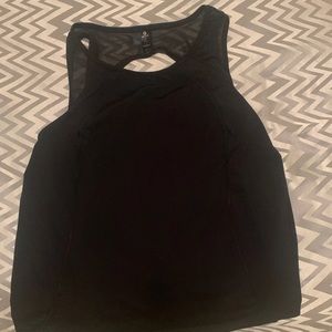 Black workout tank top